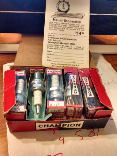 Champion racing spark plug n57r spark plug vintage box of 10 unopened hemi.