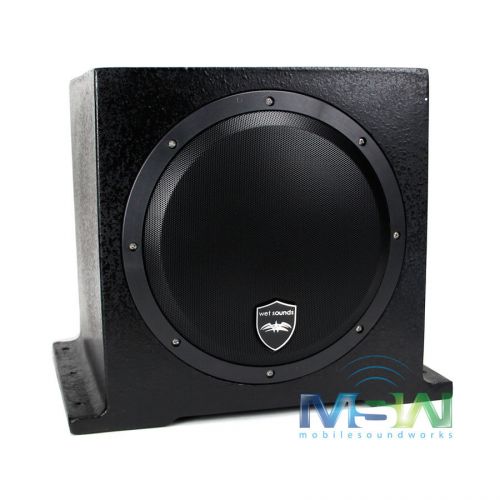 *new* wet sounds ht-as10 10&#034; loaded / powered marine audio subwoofer enclosure