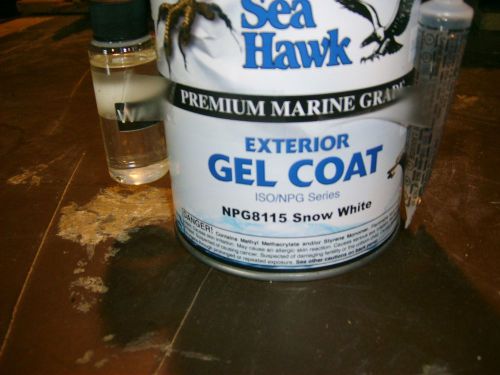 Sea hawk premium quality gel coat, snow white qt. 8115p-qt