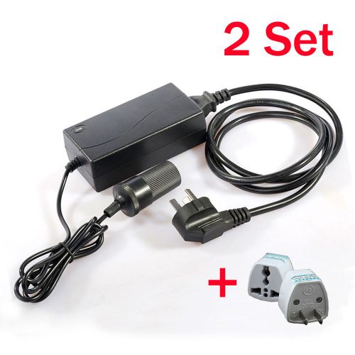 2x 110-220v ac to 12v dc car power converter cigarette lighter us adapter 5a 60w