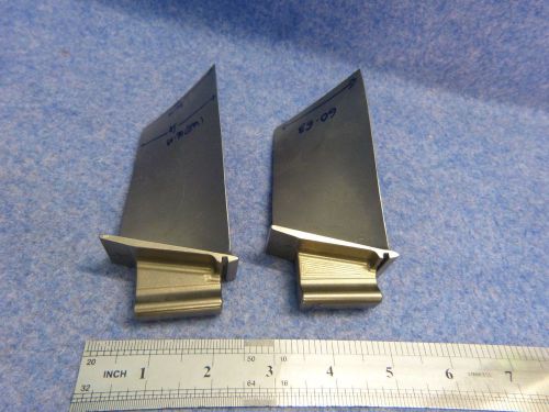 Lot of 2 aviation titanium turbine engine blades 6a7635 only for collectors