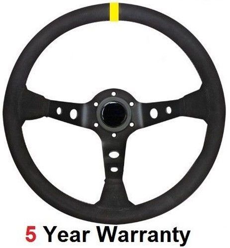 Suede corsica drift rally semi dish steering wheel fit omp sparco momo boss kits