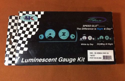 Apc luminescent gauge kit honda civic ex 1992-1995 new