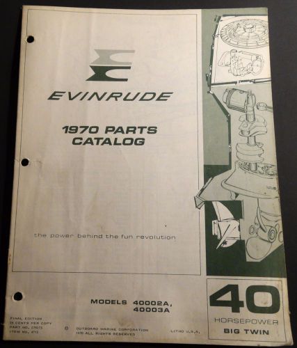 1970 evinrude outboard 40 big twin parts manual p/n 279273  (116)