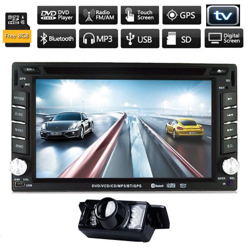 Gps navigation hd double 2 din car stereo dvd player bluetooth radio mp3 in dash