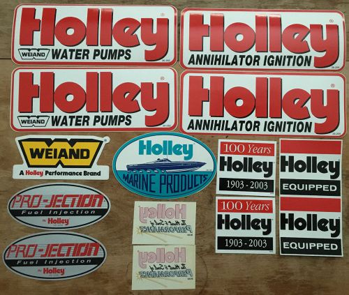 Holley performance lot of 14 vintage decals contingency stickers racing nhra