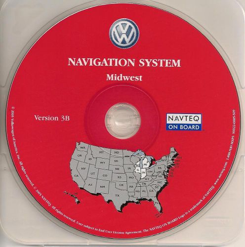 2004 2005 vw touareg navigation cd map midwest cover mi in partial states wi il