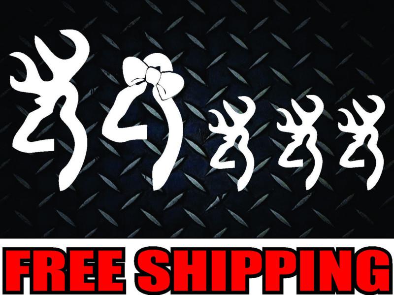 Browning family 6 * vinyl decal stickers truck diesel hunting family kids