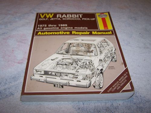 Haynes 884 vw, rabbit, golf, jetta, scirocco, pickup manual, 1975 thru 1989