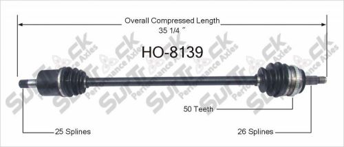 Surtrack ho8139 left new cv complete assembly