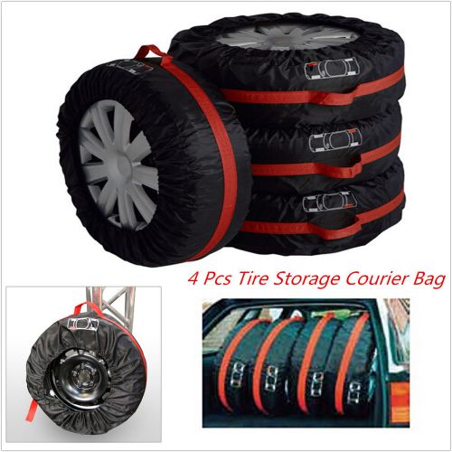 13&#034;-19&#034; new set of 4 black/red car suv seasonal tire storage bags protector tool