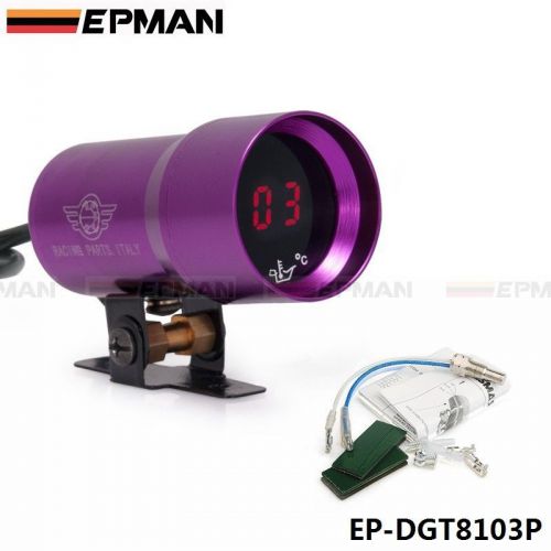 Meter of cars micro digital oil temperature gauge 37mm purple