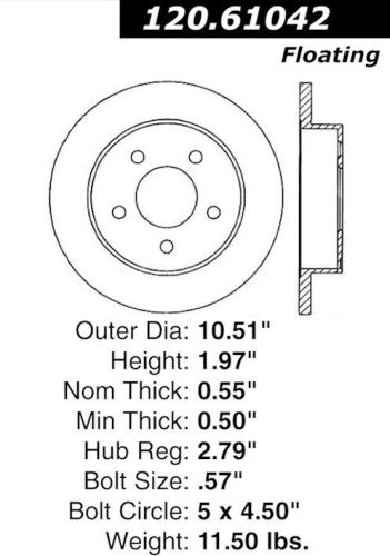 Disc brake rotor-high performance drilled and slotted fits 94-04 ford mustang