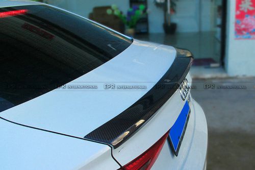 Mx style rear trunk spoiler wing for audi s3 glossy carbon fiber finish