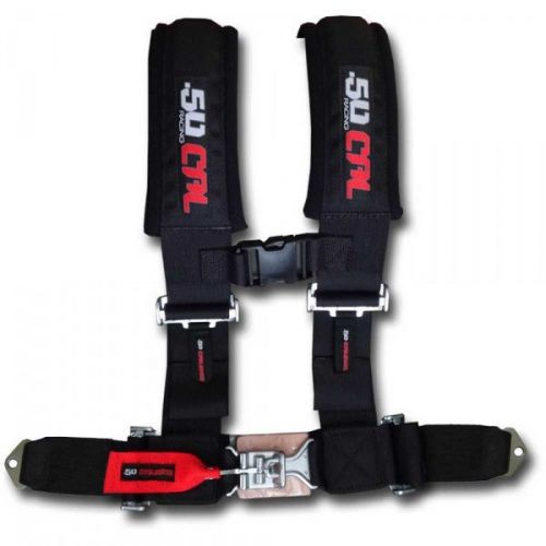 Black 2&#034; 4 point safety seat belt harness side by side kawasaki teryx teryx4 utv