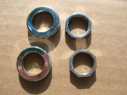 1961 rambler classic windshield wiper pivot bezels &amp; retaining nuts.set-2.gc.