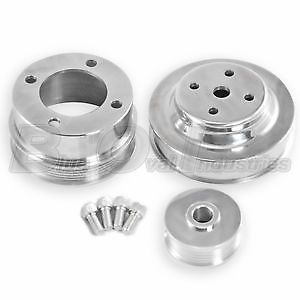 Polished ford serpentine pulley set for 4.6 gt 96 to 98 and cobra 96 to 99