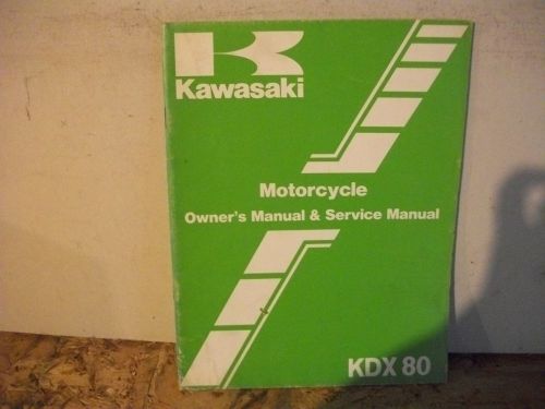 Manual kawasaki kdx 80 owners &amp; service manual c1