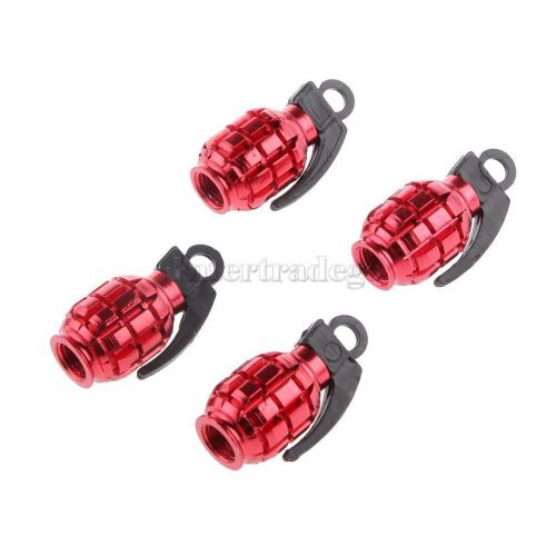 5pcs bicycle bike car motorcycle tyre valve dust cap cover grenade shaped