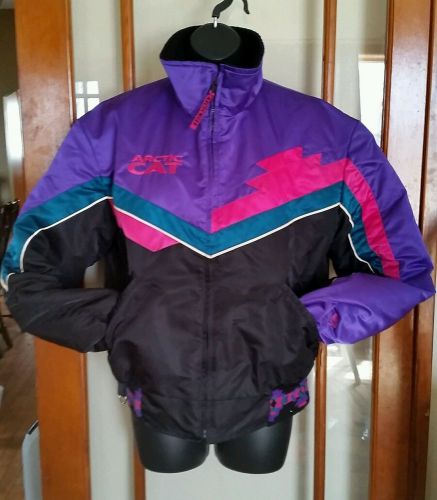 Vintage women&#039;s small arctic cat jacket w/ liner purple pink black thinsulate