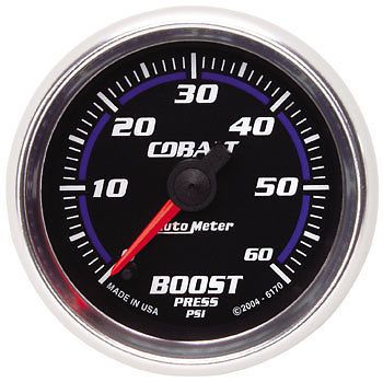 Autometer 6170 cobalt electric 0-60 psi boost gauge