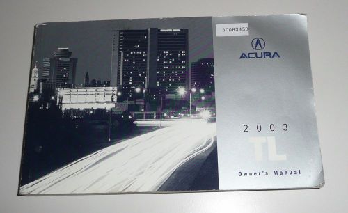 2003 03 acura tl factory owners manual only