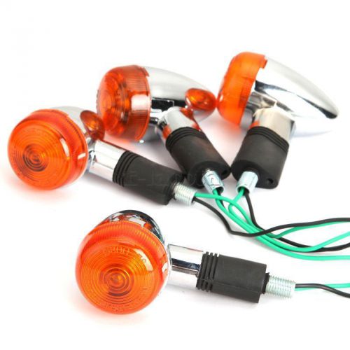 4x 10mm bullet turn signals lights fit yamaha virago xv 250 500 535 700 750 1100