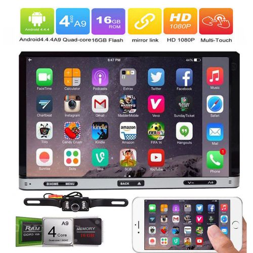 7" gps navi android4.4 quad core double 2din car stereo dvd player wifi 3g bt hd