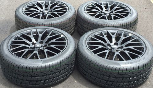 Ford mustang fastback black wheels rims tires oem 2015-17 19x9 19x9.5 100% tread