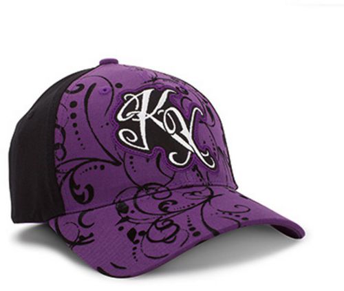 Kawasaki women&#039;s kx leafy cap black purple