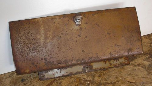 1954 early 1955 chevy pickup panel truck glove box door hindge lock &amp; key 54 55