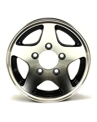 12x4 5-lug on 4.5" aluminum 5-star trailer wheel - 424545b-wa201