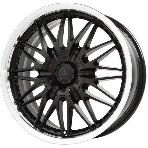 V41-771140b 17x7.5 5x4.5 (5x114.3) 5x4.25 (5x108) wheels rims black +40 offset