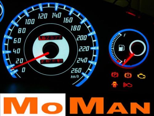 Toyota mr2 mk2 89-99 plasma glow gauges plasmaskiver indiglo overlays shift glow