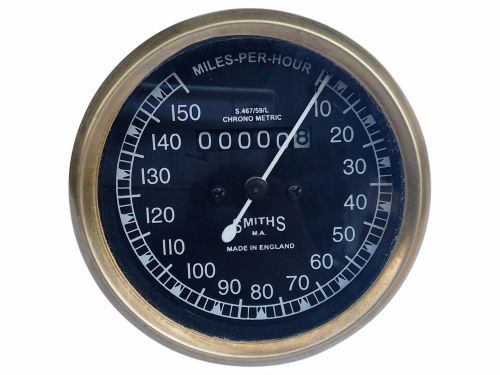 Royal enfield 10-150/0-150 mph black face speedometer smiths replica-10x