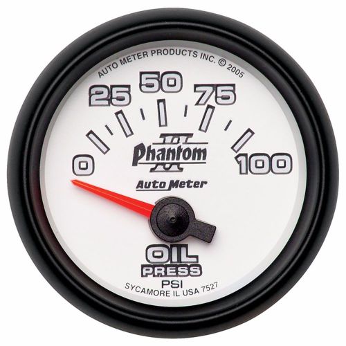 Autometer 0-100 psi phantom ii analog oil pressure gauge * 7527 *