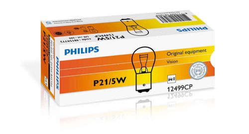 Incandescent car lamp philips p21/5w - feel safe, drive safe - 10 pieces