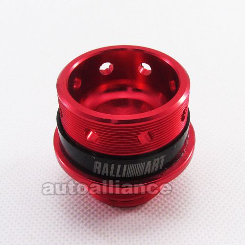 Red oil fuel filler cap cover for mitsubishi lancer evolution evo x cz4a 08-14