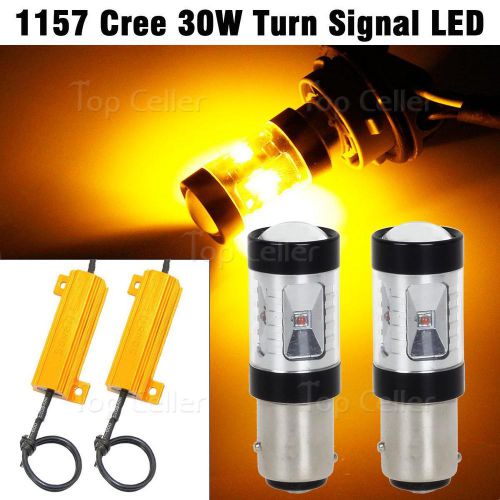 Two cree 60w switchback 1157 7528 turn signal light + load resistors for volvo
