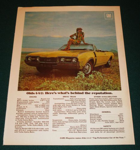 1968 olds 442 ad - original gm ad