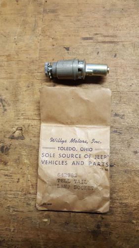 Jeep willys cj2a cj3a high beam dimmer indicator tell tail lamp socket nos rare