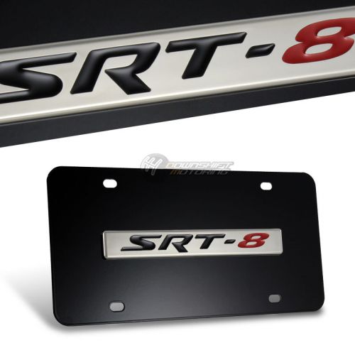 Dodge charger challenger srt-8 front black stainless steel license plate frame