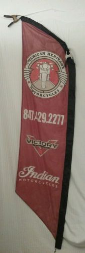 Victory indian banner flag display sign huge 76&#034;x20&#034; motorcycle