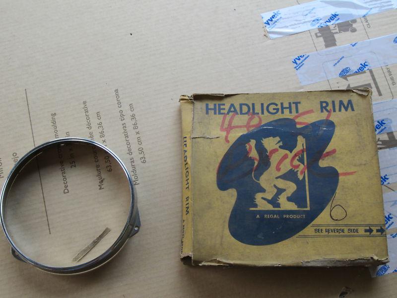 40-51 buick head light ring moulding trim nos