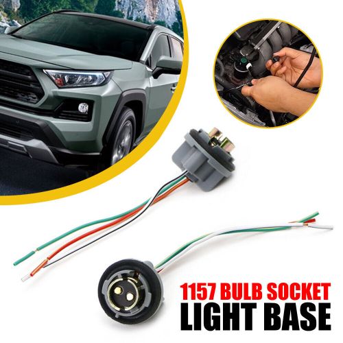 New wire pigtail female u 1157 harness two light lamp bulb connector socket plug