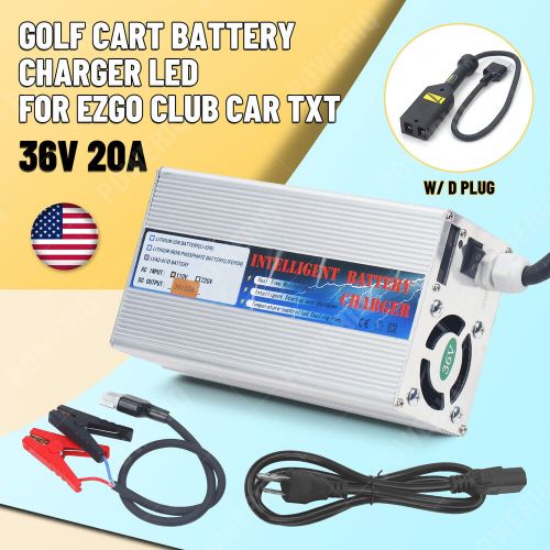 36 Volt 20 Amp Golf Cart Smart Battery Charger LED D Plug for EzGo TXT Club Car, US $135.00, image 17
