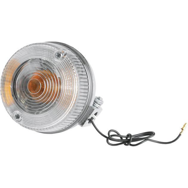 K&s dot turn signal assembly s/f chrome clear rear fits kawasaki kz650f 1980