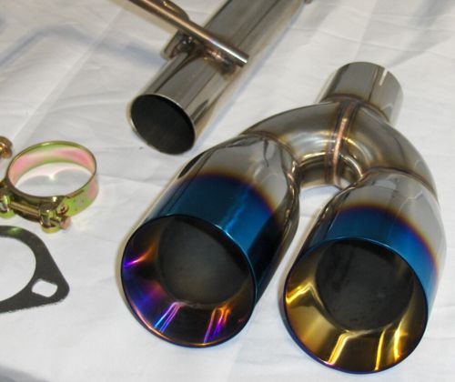 For 2015-21 Subaru WRX STi Muffler Exhaust Axle Back 4" Quad Burnt Tips RETURN, US $189.87, image 5