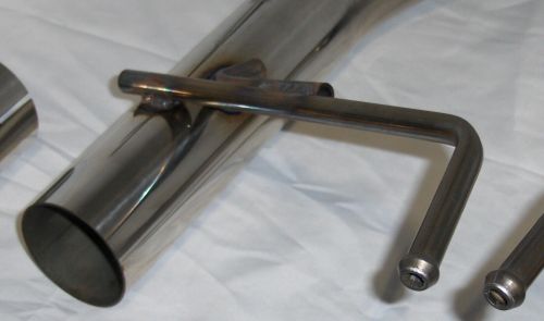 For 2015-21 Subaru WRX STi Muffler Exhaust Axle Back 4" Quad Burnt Tips RETURN, US $189.87, image 7