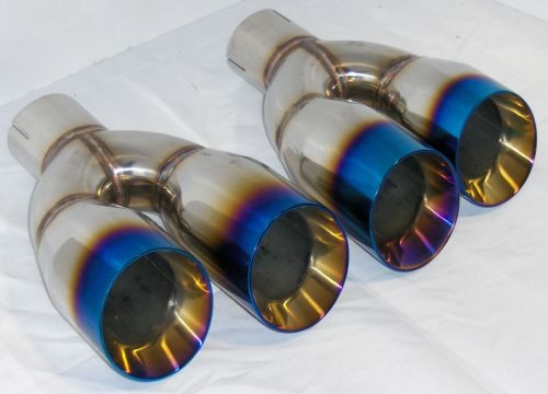 For 2015-21 Subaru WRX STi Muffler Exhaust Axle Back 4" Quad Burnt Tips RETURN, US $189.87, image 8